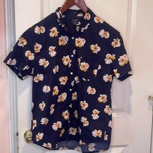 Mens J Crew Slim Fit Floral Button Up Size L
